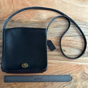 Vintage Coach Companion Bag Black Cross Body Bag